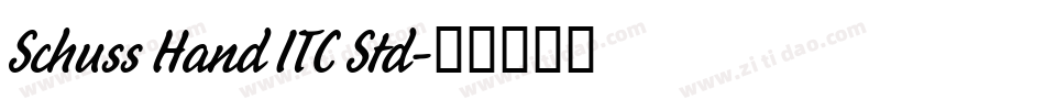 Schuss Hand ITC Std字体转换